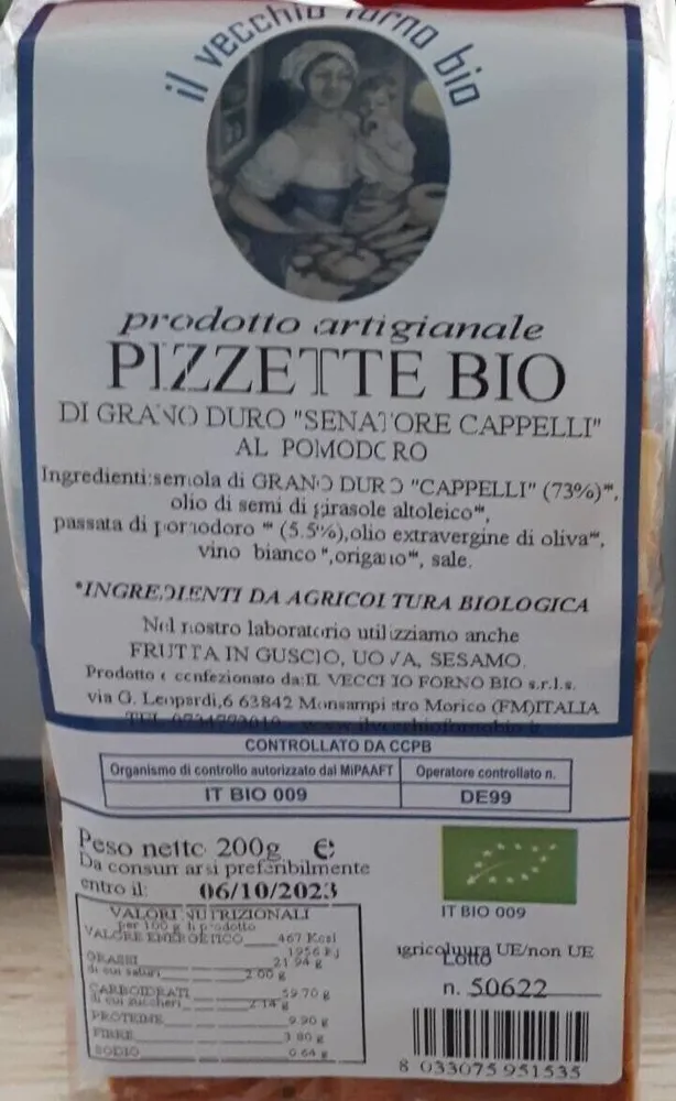 Pizzette bio di grano duro senatore cappelli