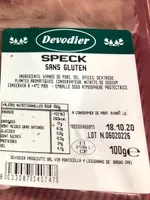 Speck sans gluten