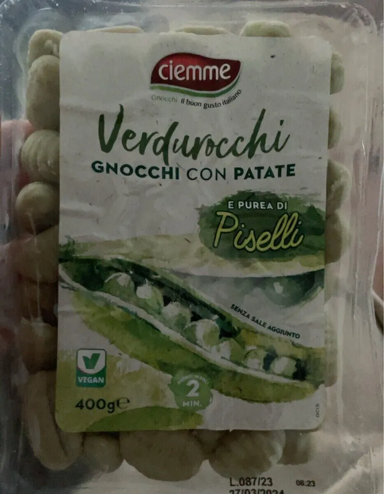 Aardappel-erwtengnocchi