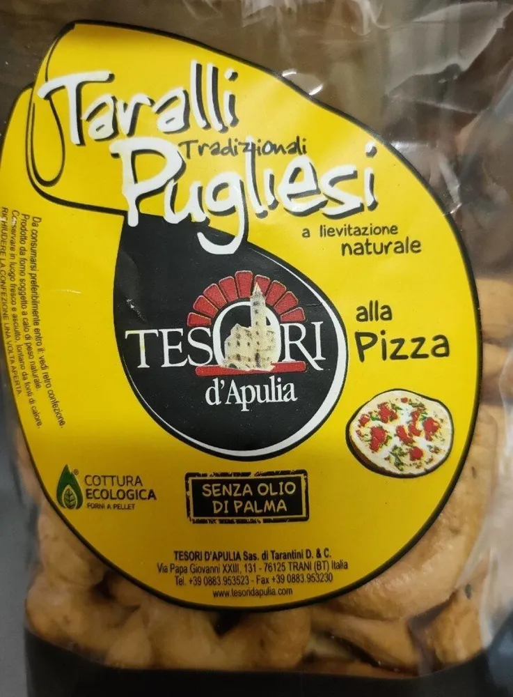 Taralli tradizionali pugliesi gusto pizza