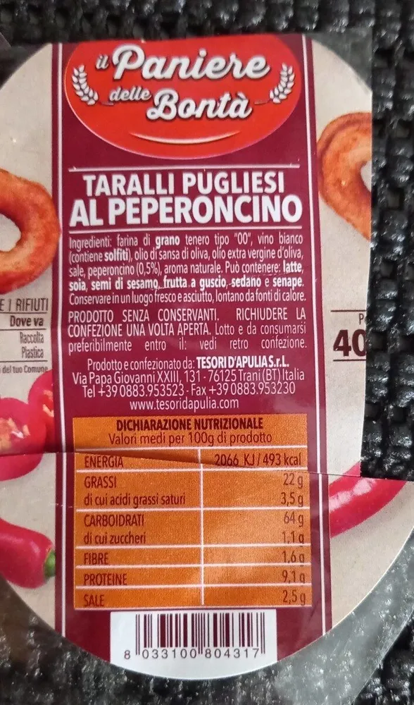 Taralli pugliesi al peperoncino