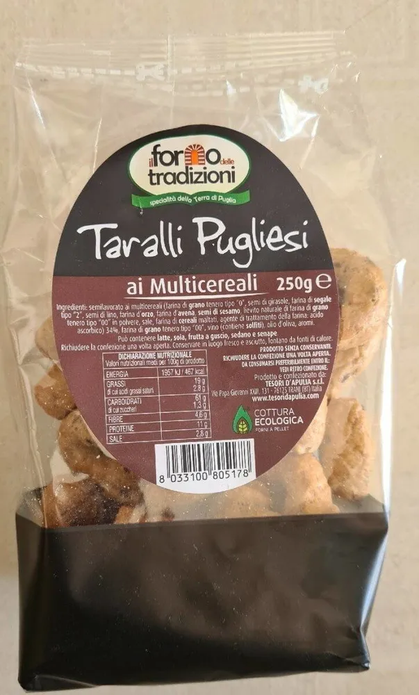 Taralli pugliesi ai multicereali
