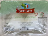 Mozzarella senza lattosio