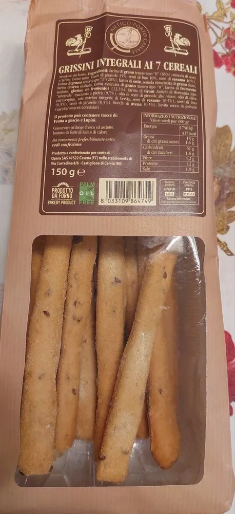 Grissini integrali 7 cereali