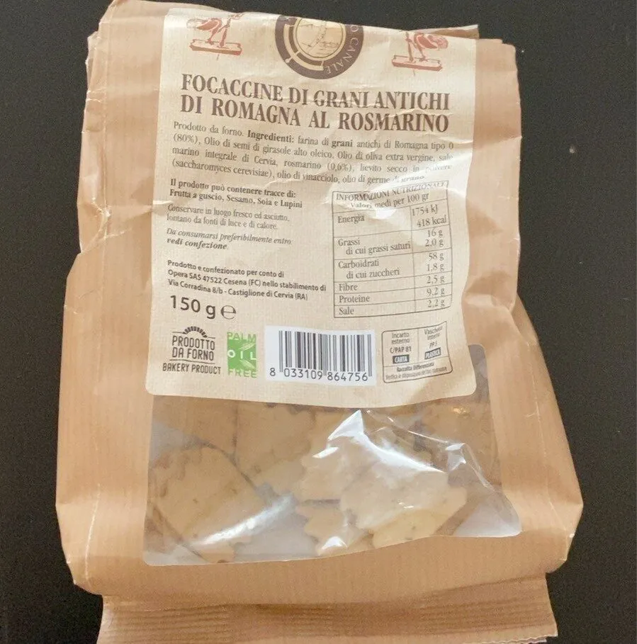 Focaccine di grani antichi di romagna al rosmarino