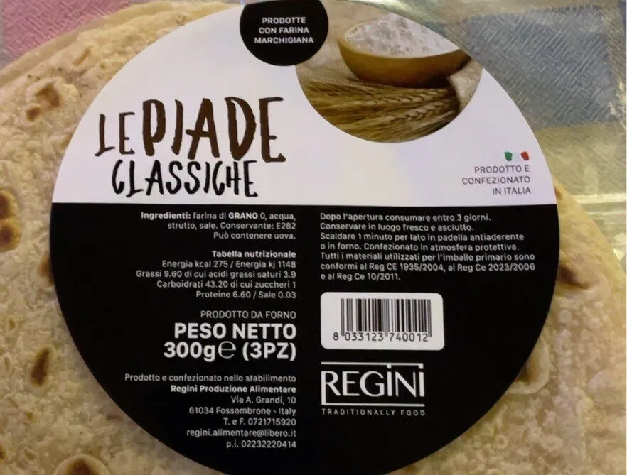 Le piade classiche