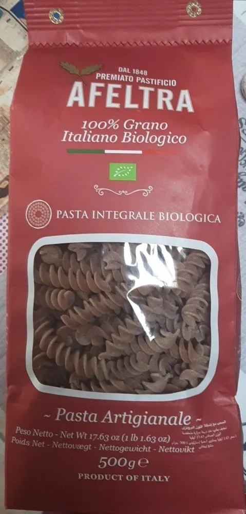 pasta integrale biologia