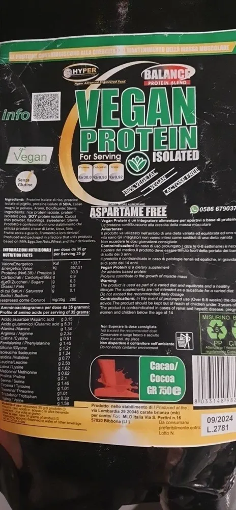 vegan protein isolated