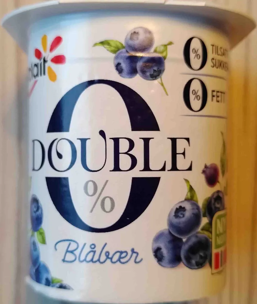 Double 0% Blåbær Fruktyoghurt 4 x 125 g