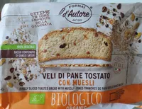 Veli di pane tostato con muesli