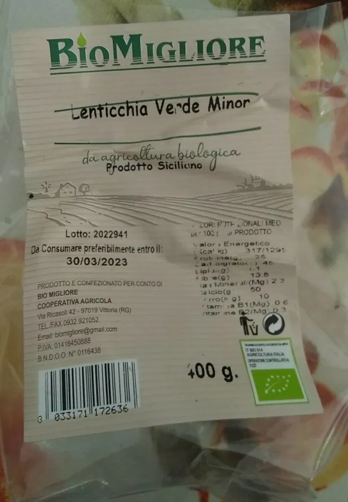 Lenticchia Verde Minor