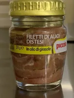 Filetti di alici distesi