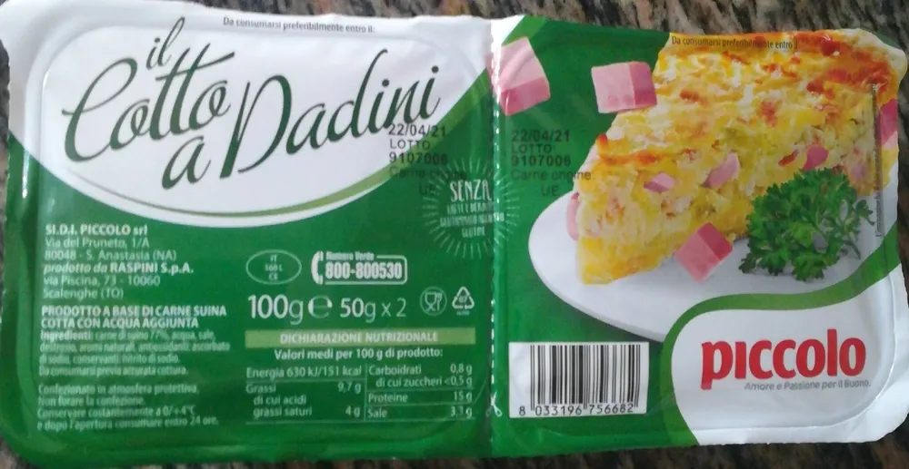 Il cotto a dadini