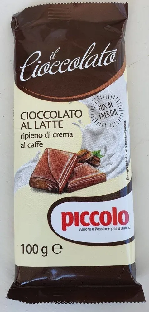 CIOCCOLATO AL LATTE ripieno di crema al caffè