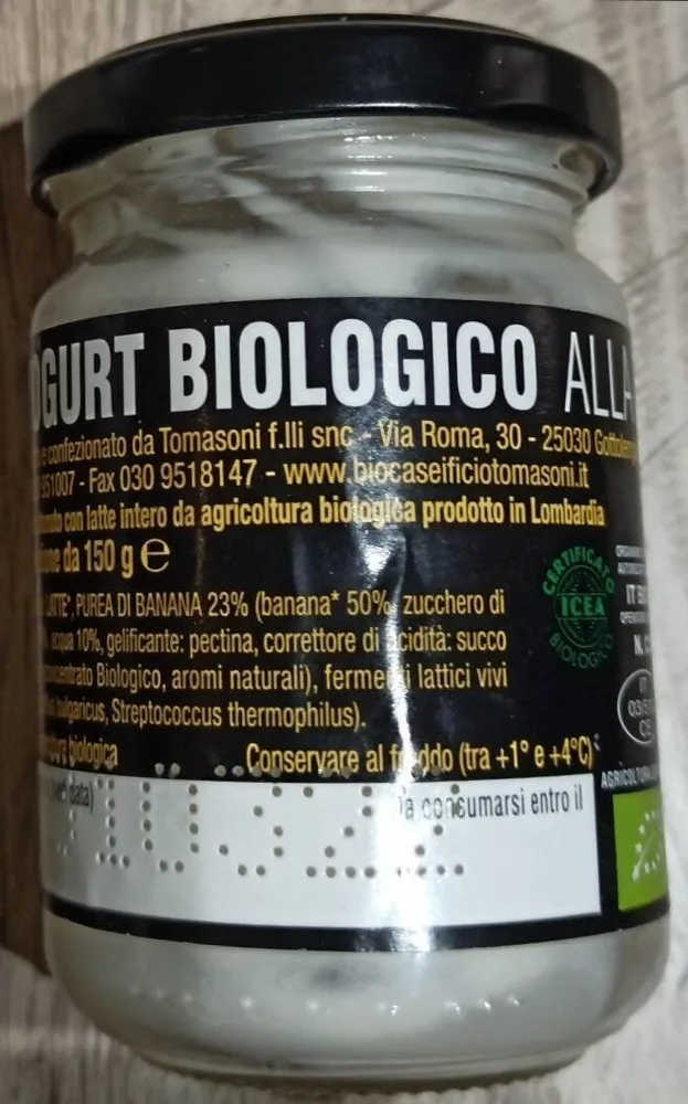 Yogurt biologico alla banana