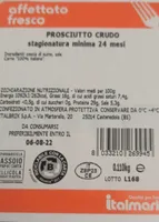 Prosciutto crudo stagionatura 24 mesi