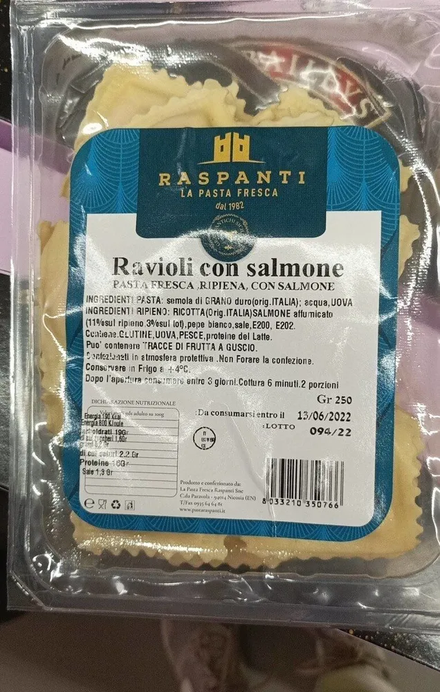 Ravioli con il salmone