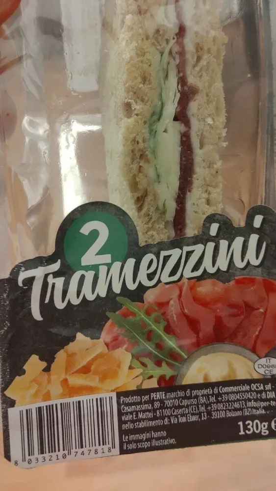 Tramezzini bresaola rucola e formaggio