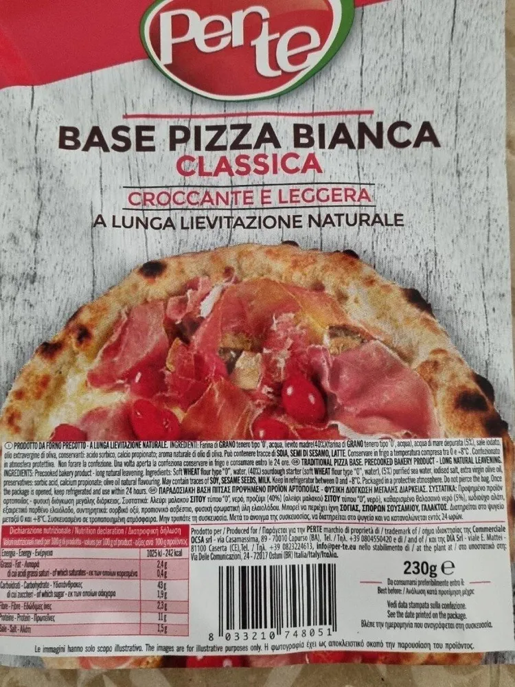 Base Pizza Bianca Classica