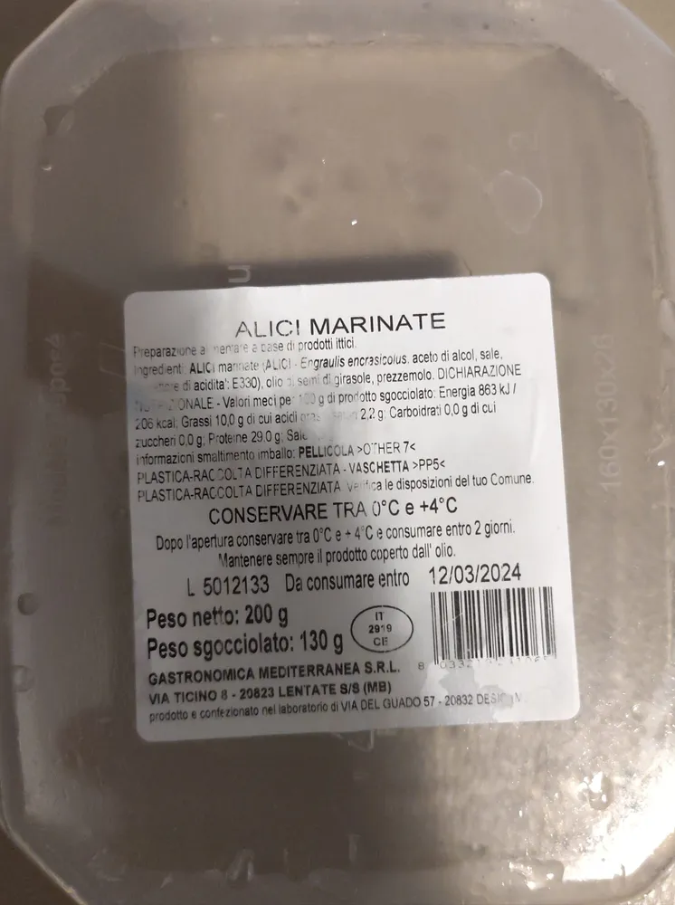 Alici marinate