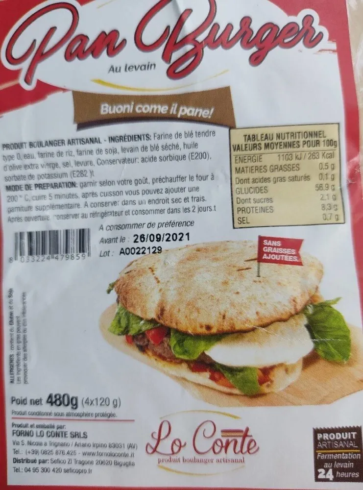Pan burger