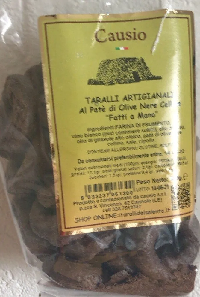 Taralli Artigianali al patè di olive nere Celline