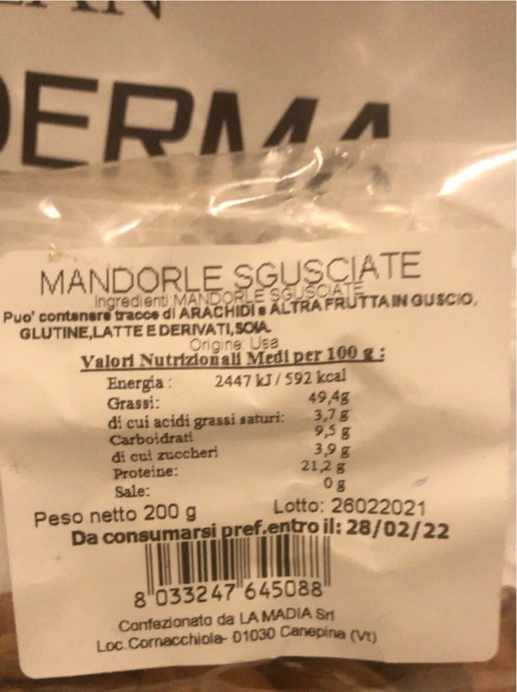 Mandorle sgusciate