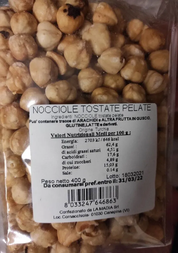 Nocciole tostate pelate