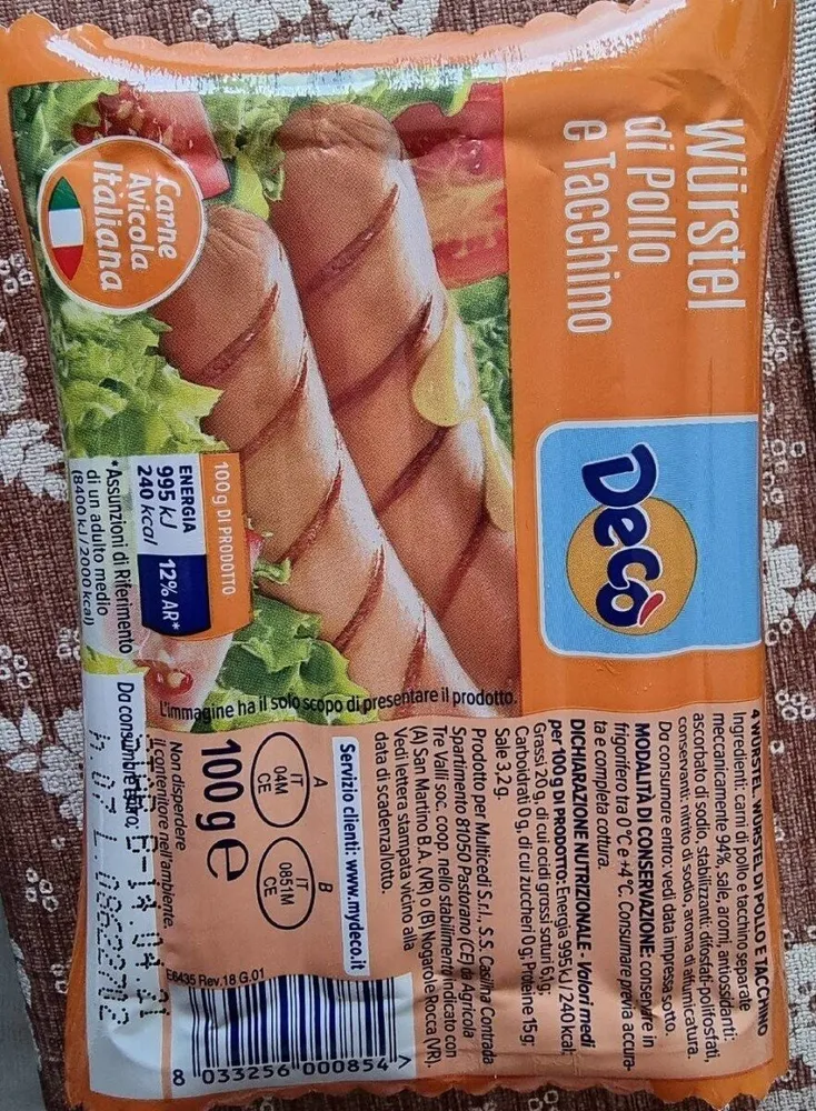 Würstel di Pollo e Tacchino