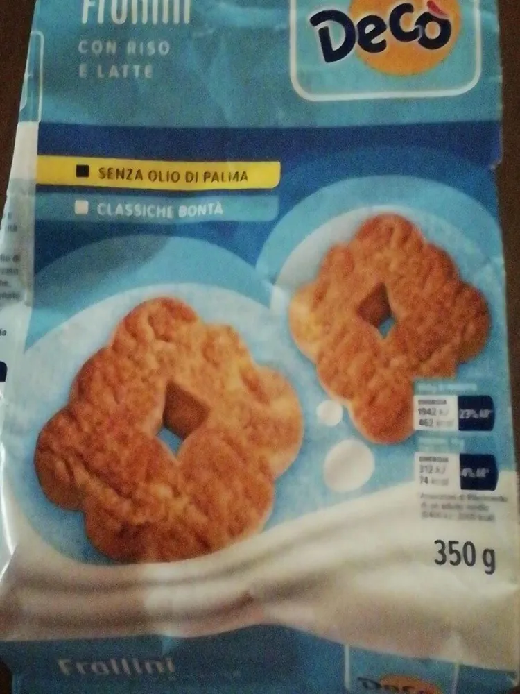 Frollini con riso e latte