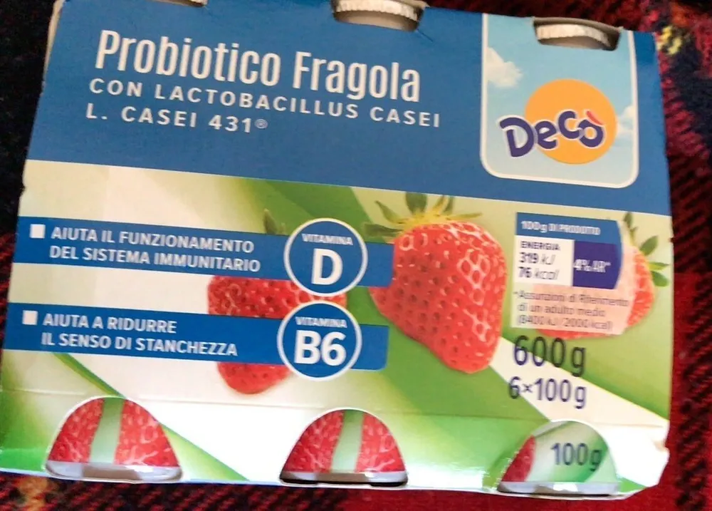 Probiotico fragola con L casei