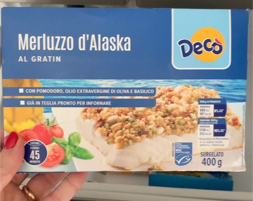 Merluzzo al gratin