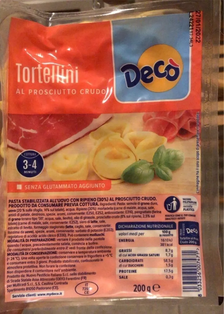 Tortellini al prosciutto crudo