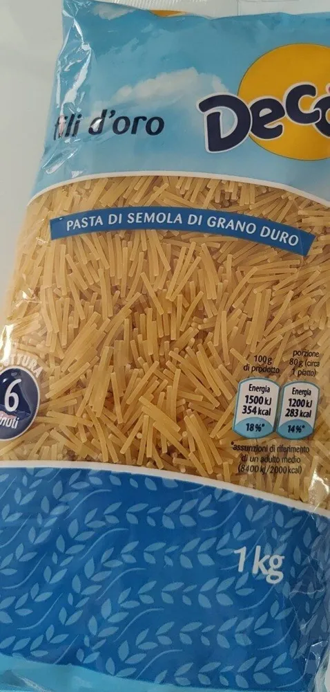 Fili d'oro decò pasta di semola di grano duro