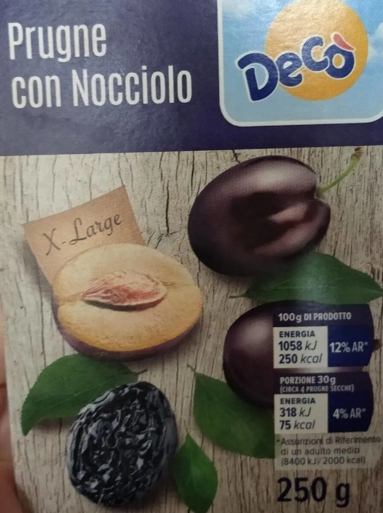 Prugne con nocciolo