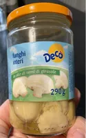 Funghi interi in olio di semi di girasole