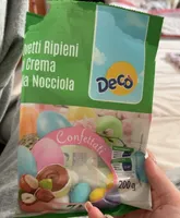 ovetti ripieni di crema alla nocciola