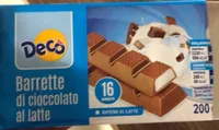 Barrette di cioccolato al latte