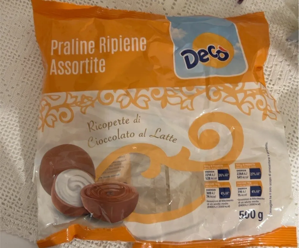 Praline ripiene assortite