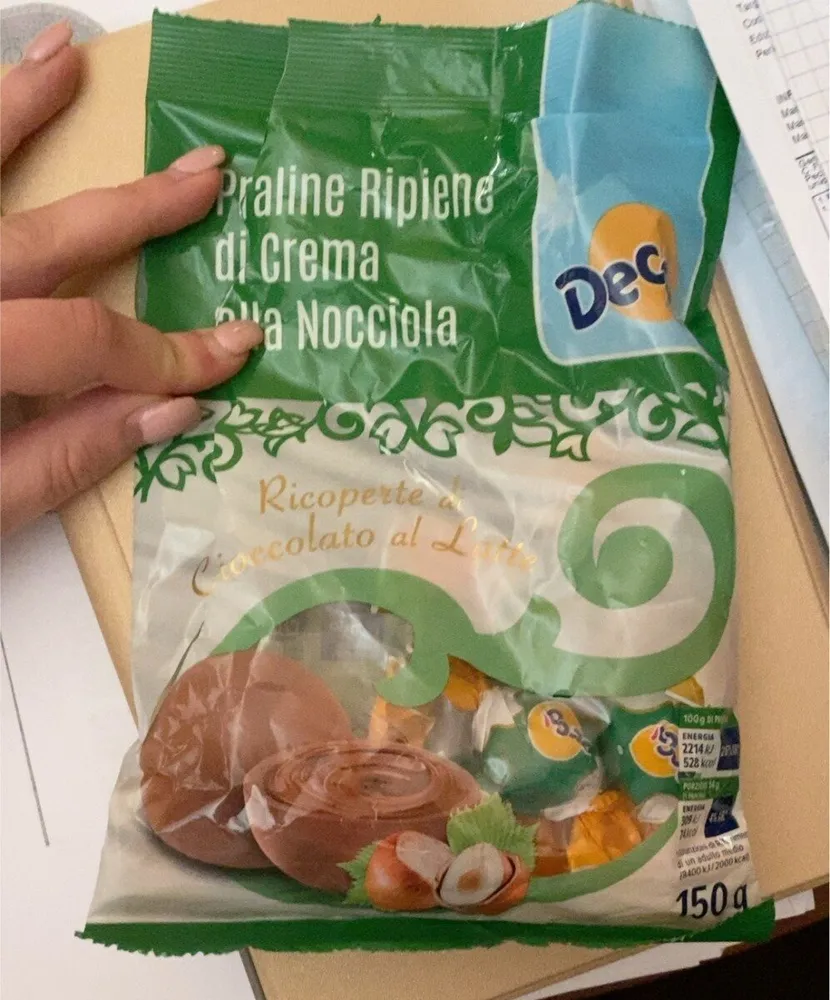 Praline ripiene con crema alla nocciola