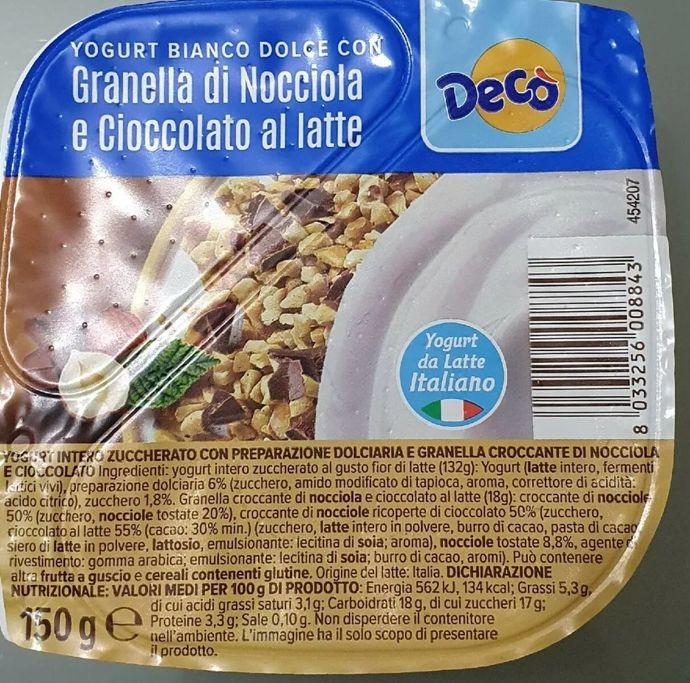 Granella di nocciola e cioccolato al latte