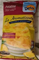 Patatine gusto limone e pepe nero