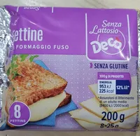 Fettine di formaggio fuso senza lattosio
