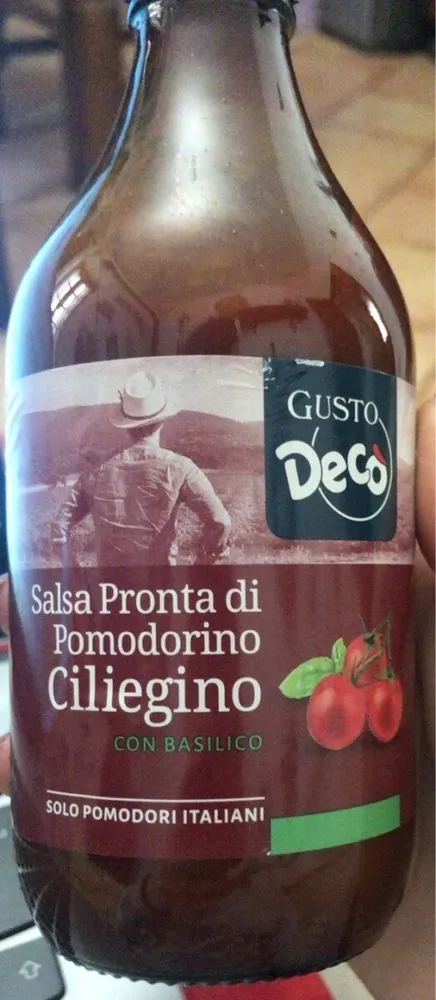 Salsa pronta di pomodorino ciliegino con basilico