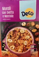 Muesli con uvetta e nocciole croccante