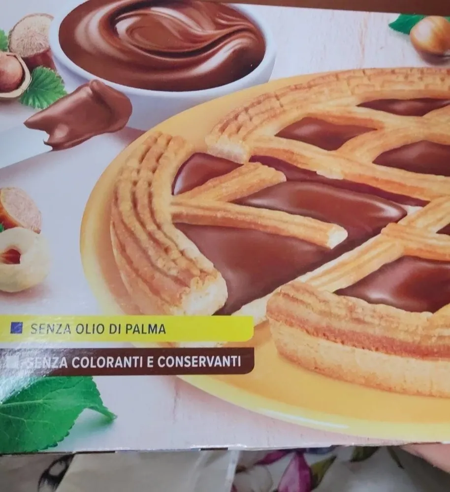crostata con la crema al cacao