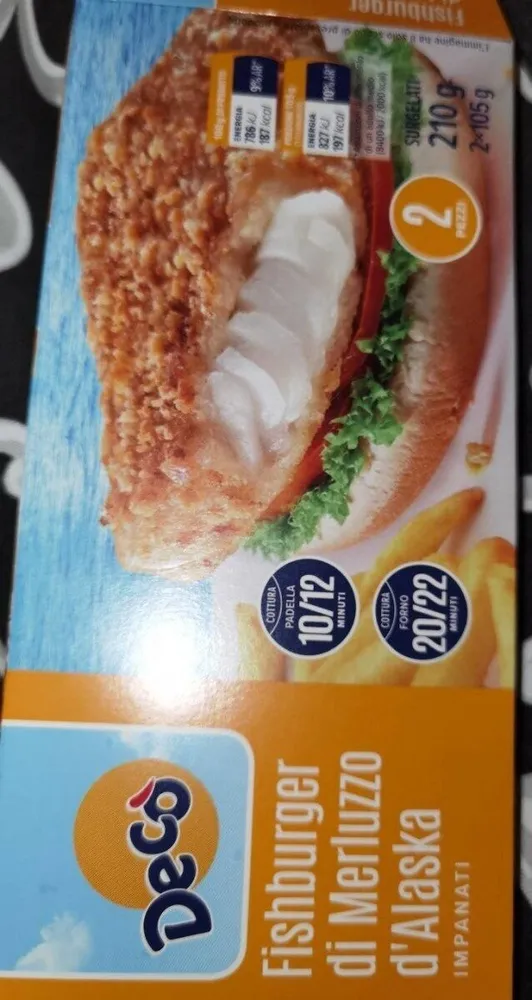 Fishburger di merluzzo d'alaska