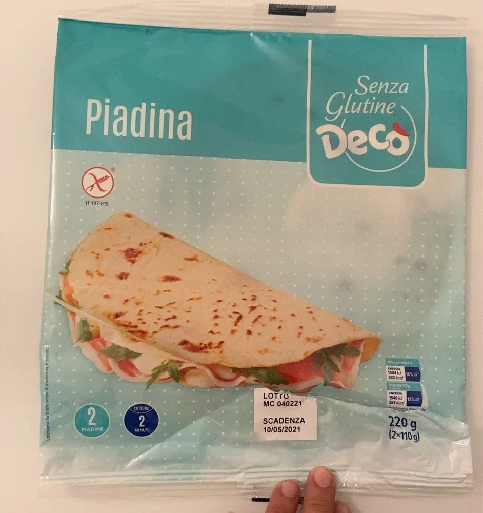 Piadina senza glutine