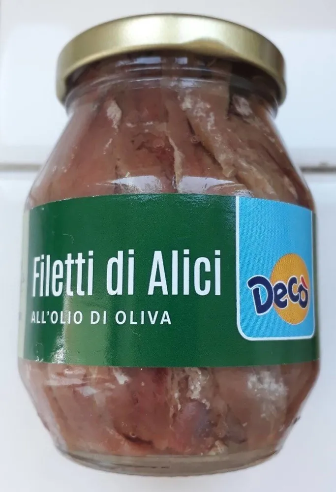 Filetti di alici all'olio di oliva