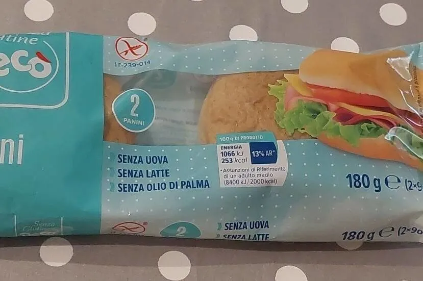 Panini Decò senza glutine senza latte senza uova